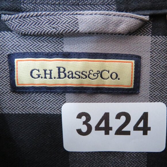 G.H.Bass Co.* Men's Long Sleeve Button Down Curved Hem Chest Pocket Shirt~ Large - Picture 3 of 12